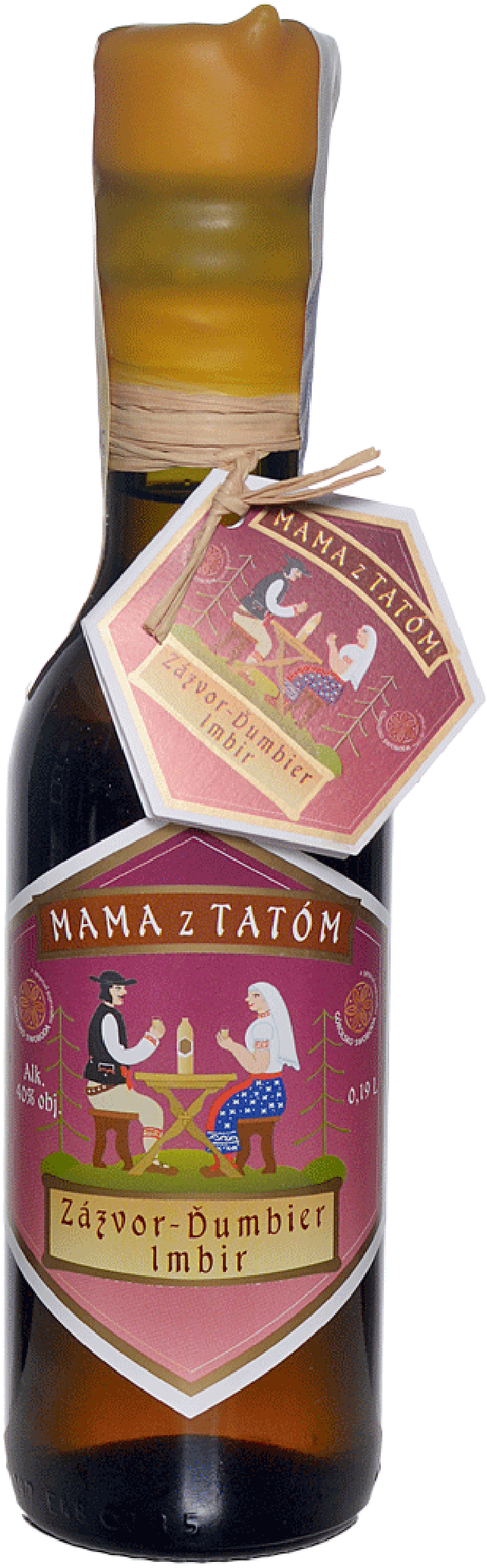 Mama z Tatom medový likér se zázvorem 0,19 L 40%