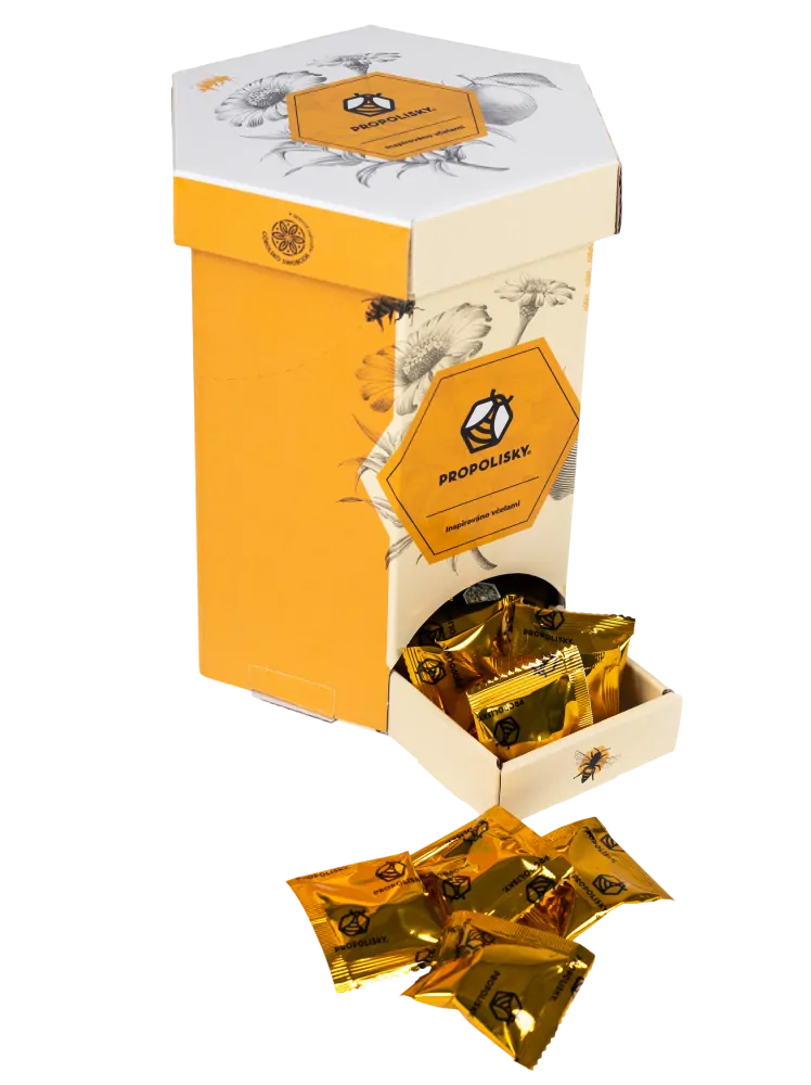 Propolisky Bonbóny s propolisem dárková kazeta Úl - 60 ks - 210 g