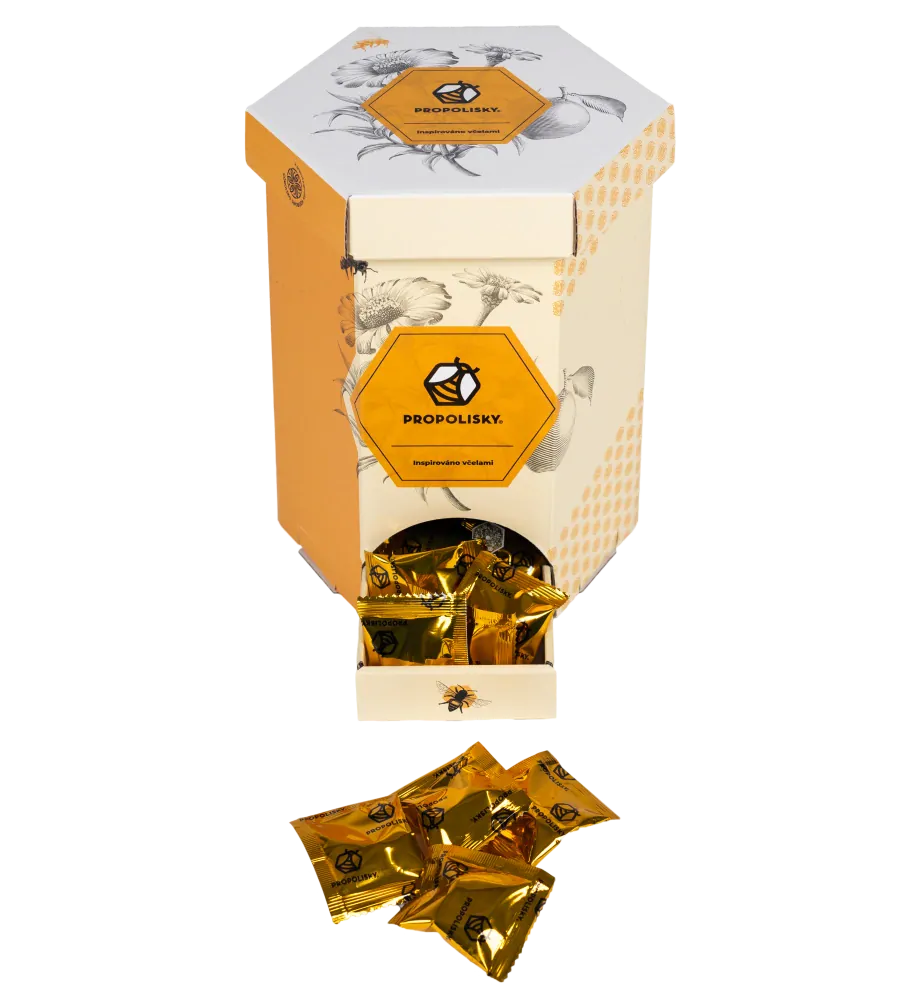 Propolisky Bonbóny s propolisem dárková kazeta Úl - 60 ks - 210 g