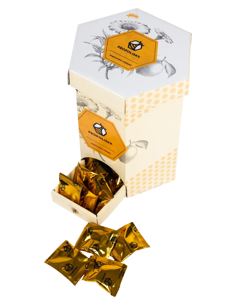 Propolisky Bonbóny s propolisem dárková kazeta Úl - 30 ks - 105 g
